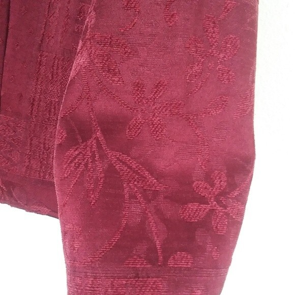 Vintage Patchwork-Look Textured Jacket, Burgundy/Maroon Red, Large - Picture 5 of 9